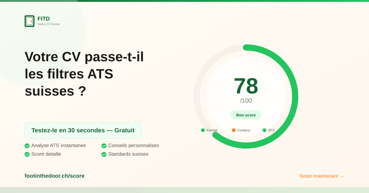 Score ATS - Analyse de compatibilité CV